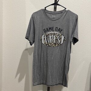 Gray "Game Day Vibes" Short Sleeve Tee